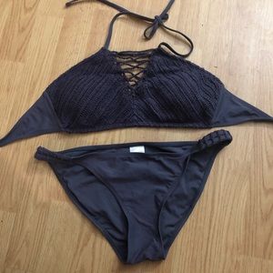 Grey/ purple bikini/ two piece swimsuit!